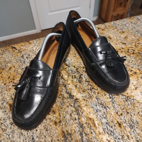Cole Haan Men's Black Leather Tassel Loafers Size 11.5 D Item ID 03506 - Picture 3 of 12